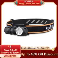 Sofirn HS10 USB C Rechargeable Mini 16340 Headlamp 1100lm LH351D 90CRI Angle Flashlight TIR Optics with Magnet Tail 2 Groups