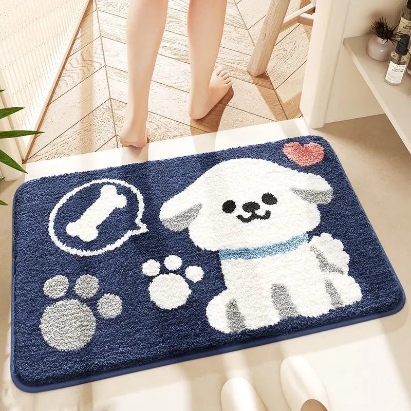 Stile coreano carino bagno assorbente antiscivolo tappetino casa imitazione cashmere spesso WC tappeto comodino tappeto cartone animato