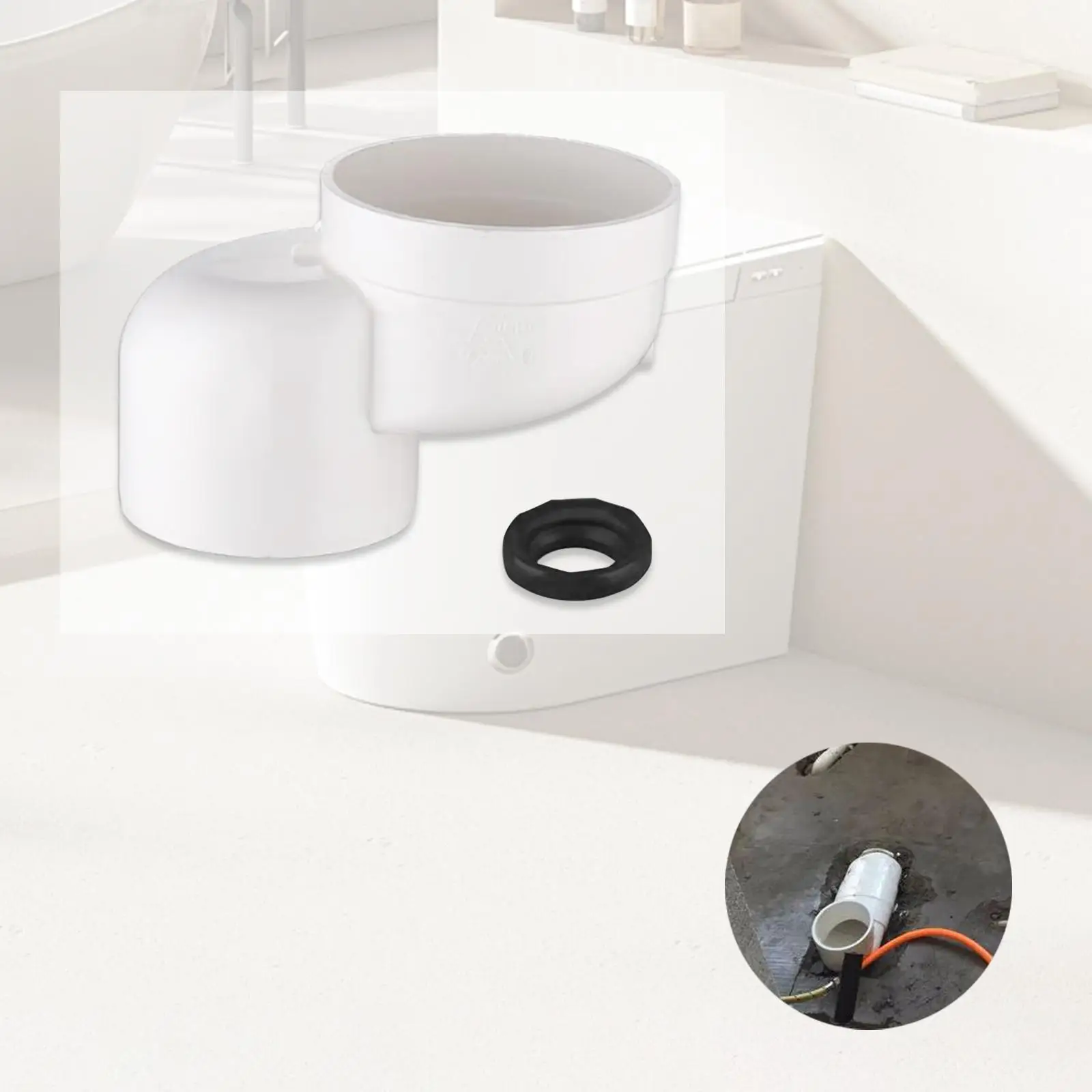 Toilet Flange Shifter PVC Offset Pipe Fitting Bathroom Fixture Part for Professional Toilet Repair