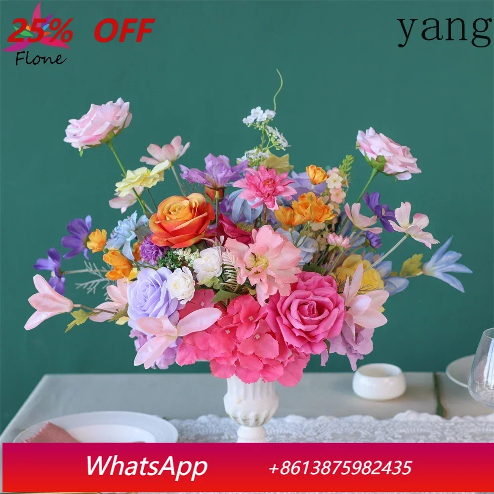 

Table Artificial Flower Arrangement Centerpieces for Table Decoration Purple Blue Multi-colors Sztuczne Kwiaty Deco Props