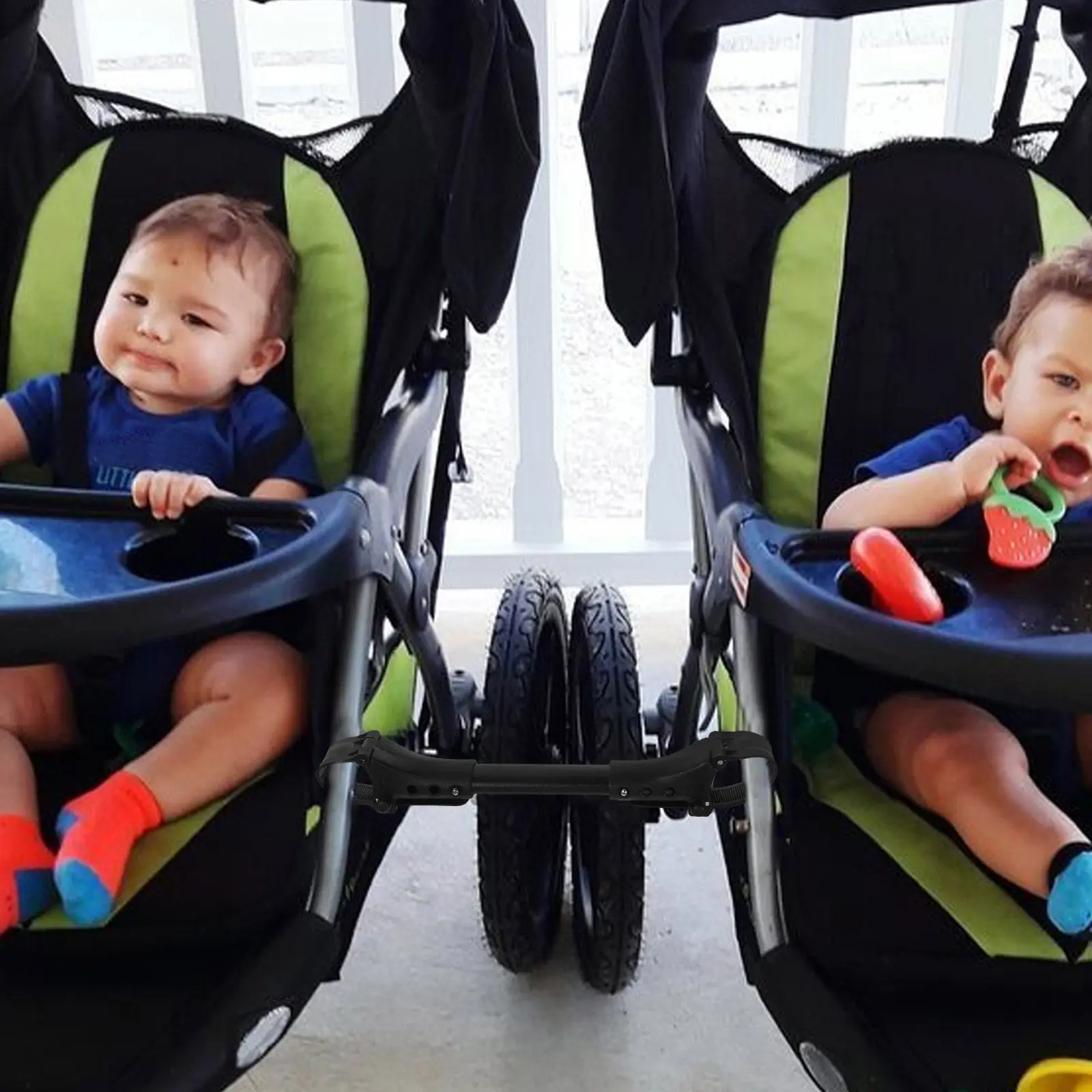 

Комплект из 2 алюминиевых соединителей для двойных колясок, для использования на улице, прочные, легкие, нержавеющие, универсальные для двойных колясок