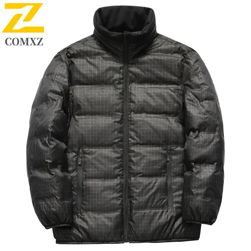 الرجال مقنعين سترة الخريف جديد أنيق الأعمال عارضة انفصال هود ملابس خارجية قسط الراحة خفيفة الوزن تنوعا معطف منتفخ #4