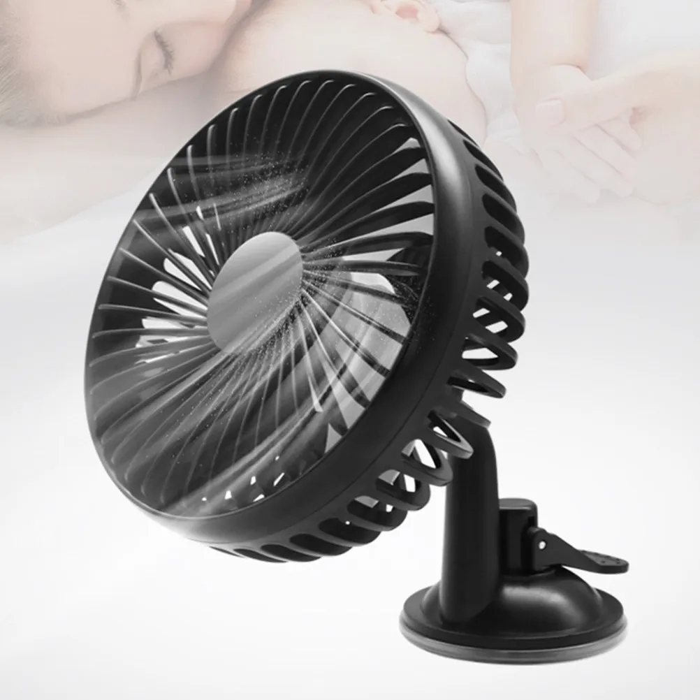 1Pcs Car Fan Portable Electric Mini USB Charging Low Noise Rotating Air Circulation Summer Cooling Supplies for Car Bus