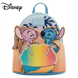 MINISO Disney Loungefly Stitch rapado hielo citas Shi Dizai mochila luminosa mochila escolar