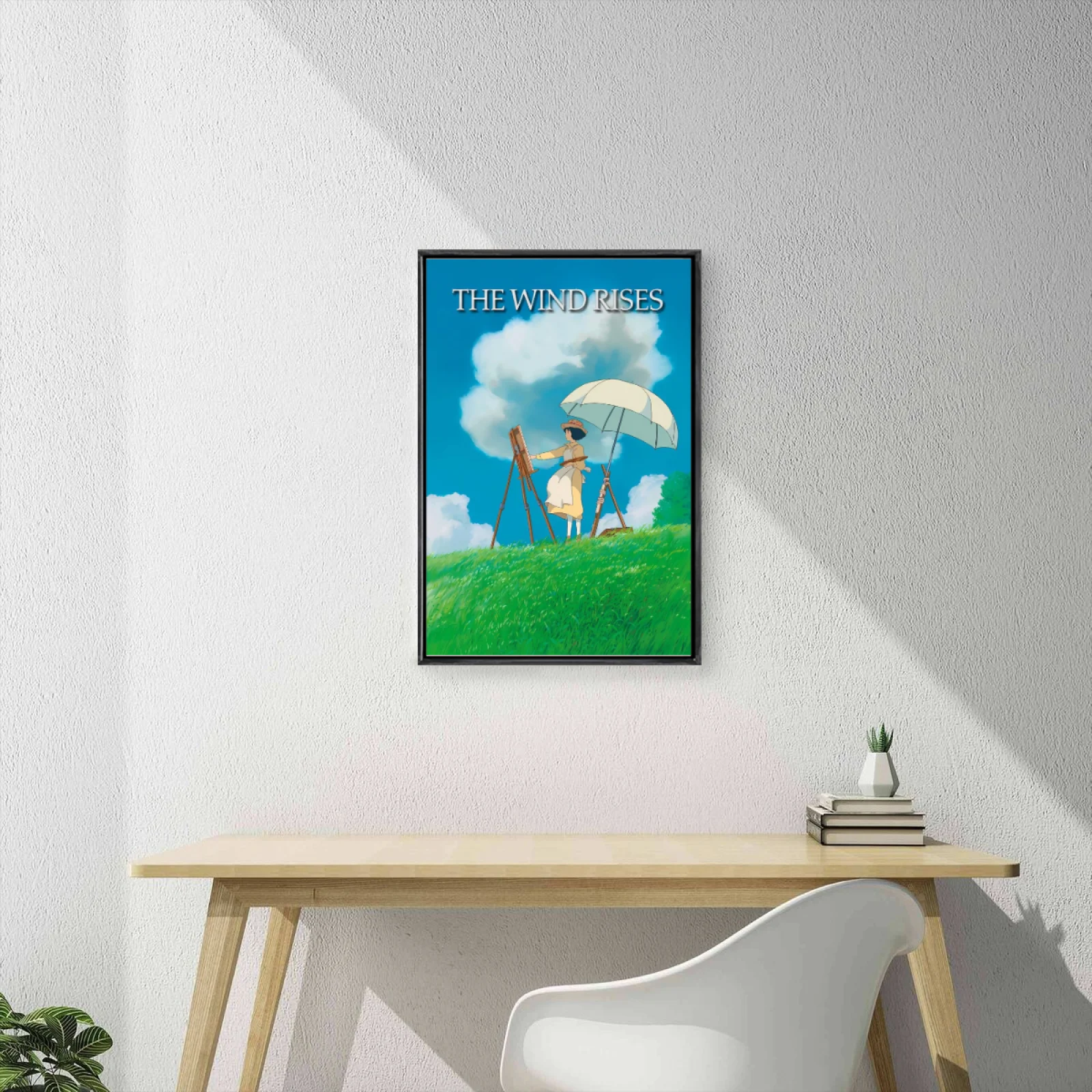 Affiche en toile multi-tailles de Manga japonais, Art mural à Double cadre, décoration de maison The Wind Rise