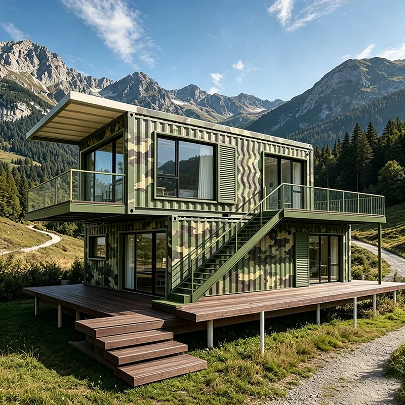 20ft Expandable Container House Custom Prefabricated Luxury Bathroom Prefab Light Steel Foldable Home Casa Modular