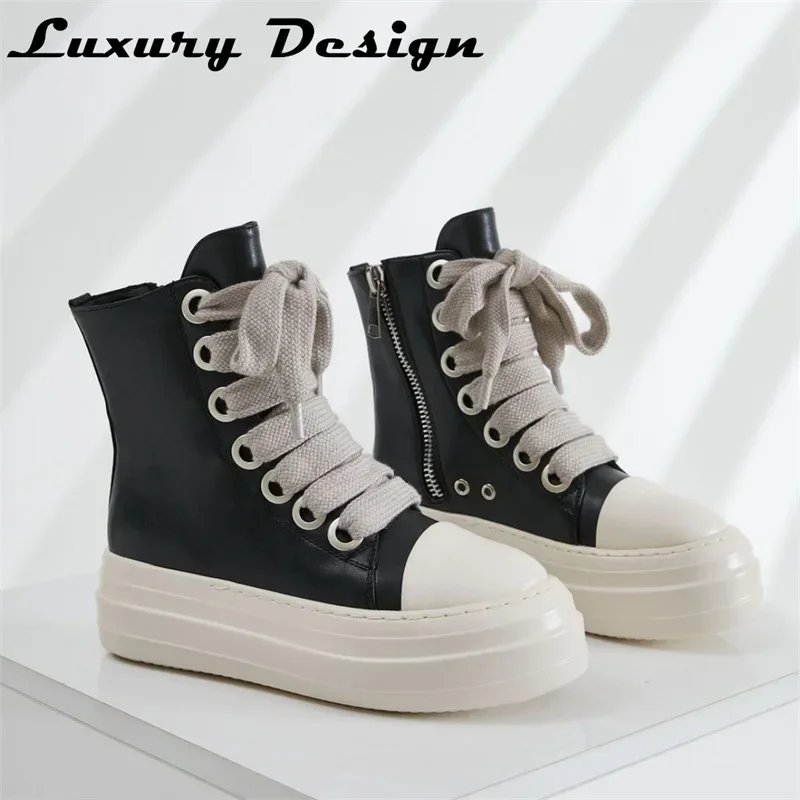 Rick Vintage Design Skateboard Women Platform Sneakers Zip Casual Shoes Man Platform Trendy Sport Sneakers Male Shoe Drop Ship