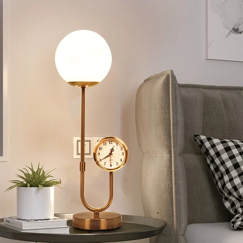 Modern fashion clocks, watches, lamps, bedrooms, bedside reading, learning to read and write, simple decorative lighting lamps.