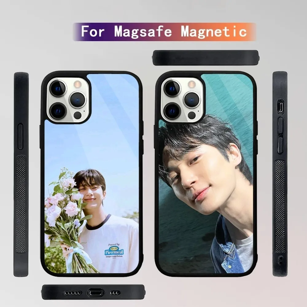 B-Byeon Woo Seok Model  Phone Case For iPhone 15,14,13,12,11,Plus,Pro,Max Mini Magsafe Magnetic Wireless Charging