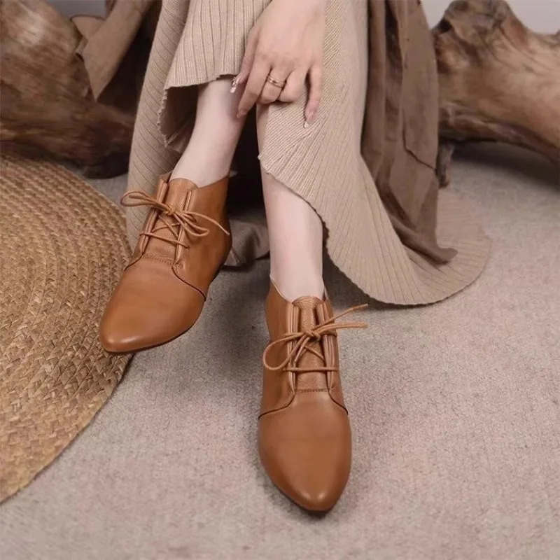 Women Short Boots 2025 Leather – Women'S Shoes Trending 2025 recenzja i cena