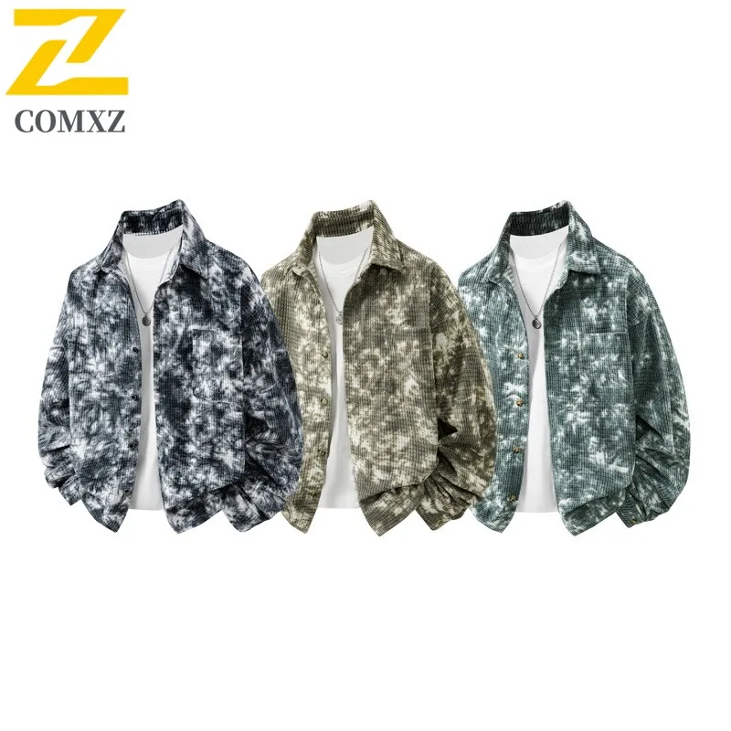 COMXZ Autumn Jacket Men New Classics Turndown Collar Adventure Windproof Workwear Outdoor Mountain Lightweight Jackets