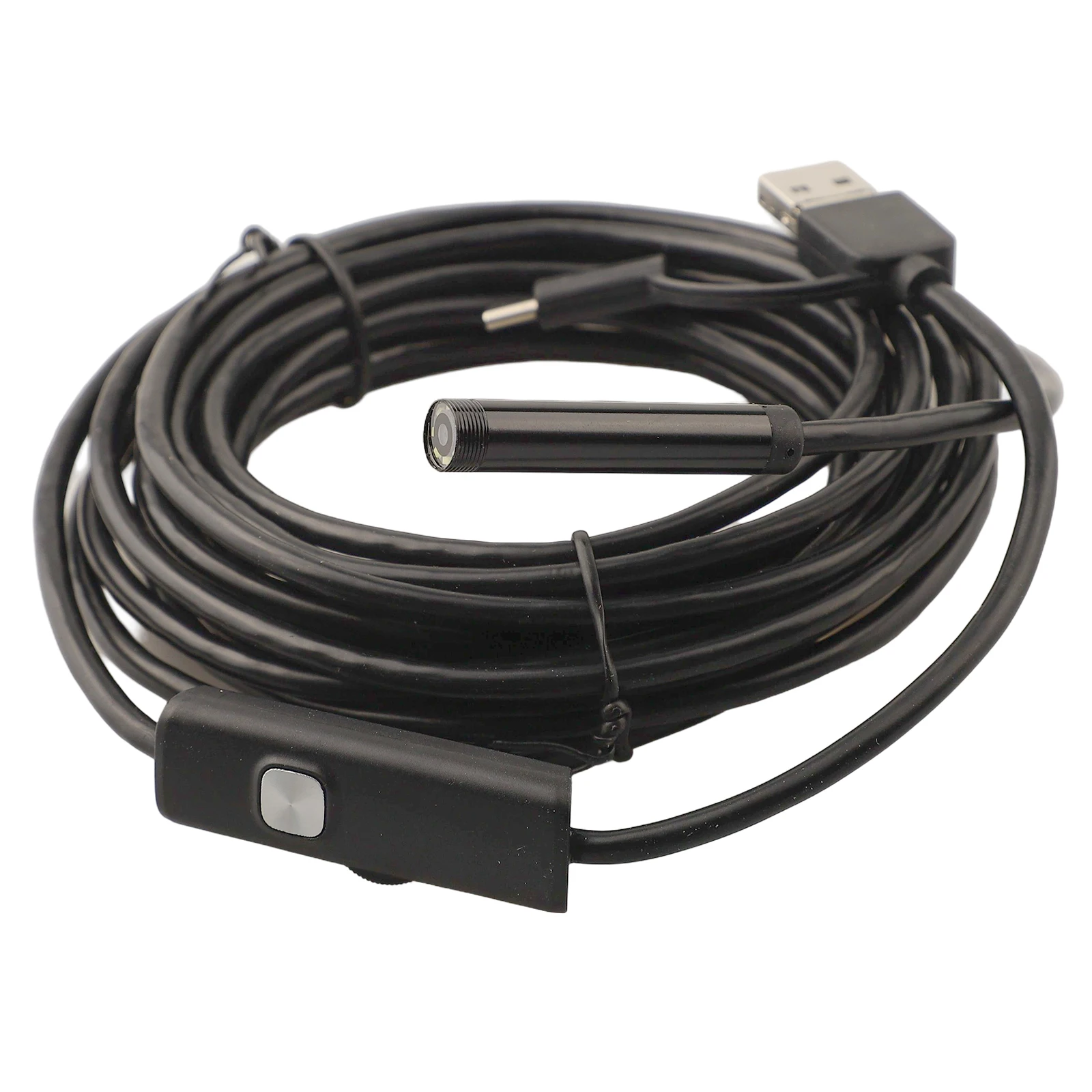 Borescope Inspection Tool Features an IP67 Waterproof Rating an Adjustable LED Light System and a Length of Five Meters HD