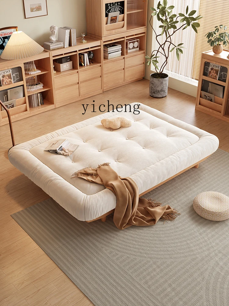 X-11 Cloud-Sofabett aus Massivholz, klappbar, doppelt nutzbar, im japanischen Stil, für kleine Wohnungen, Wohnzimmer, Doppelbett