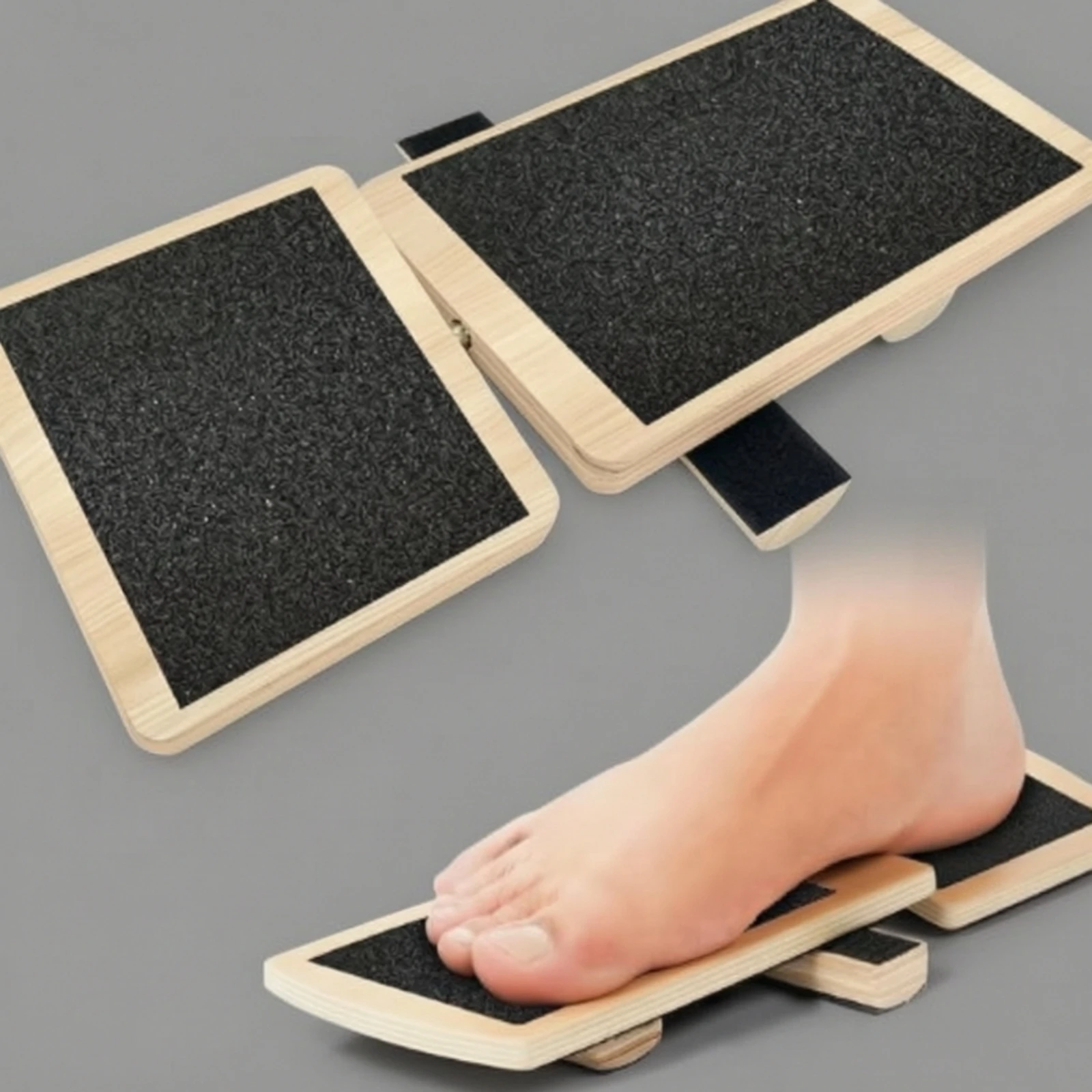Planche d'inclinaison articulée à profil bas en bois, entraîneur d'équilibre antidérapant, étireur de pied pour la mobilité de la cheville