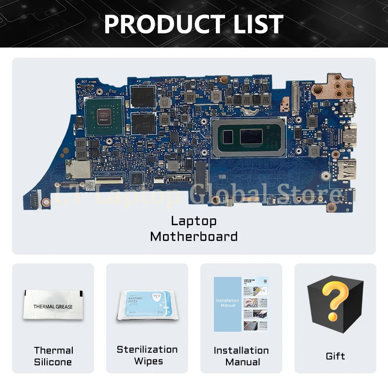 Ux334fl Moederbord Voor Asus Ux434fl Ux334flc Ux434flc Ux334fa Ux434fa Laptop Moederbord I3-I5-I7-8th/10e Gen 8G/16G Ram Ddr4