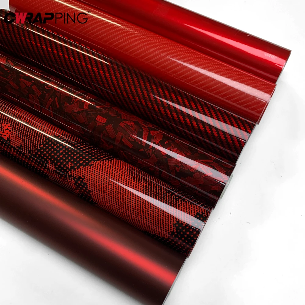 Auto Farbwechsel Werkzeug Rot Serie PVC Selbstklebende Folie Kreative DIY Blase-freie Wasserdichte Aufkleber Auto Schutz Zubehör