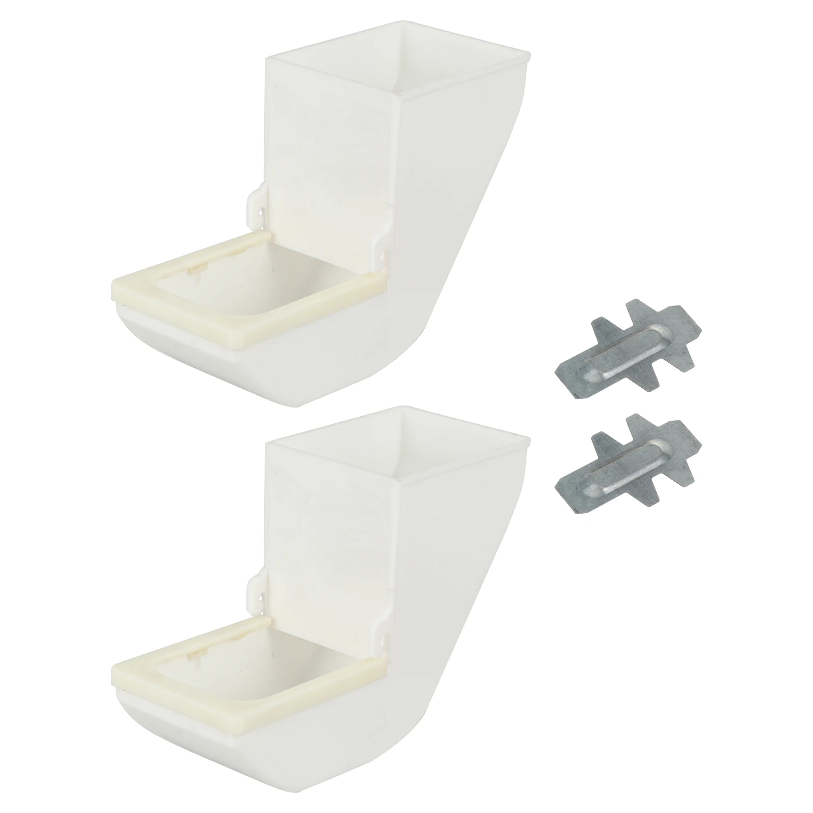 

2Pcs Bird Feeder Acrylic Large Capacity Automatic Parrot Manger Hanging Container Outdoor Practical Supply Pet
