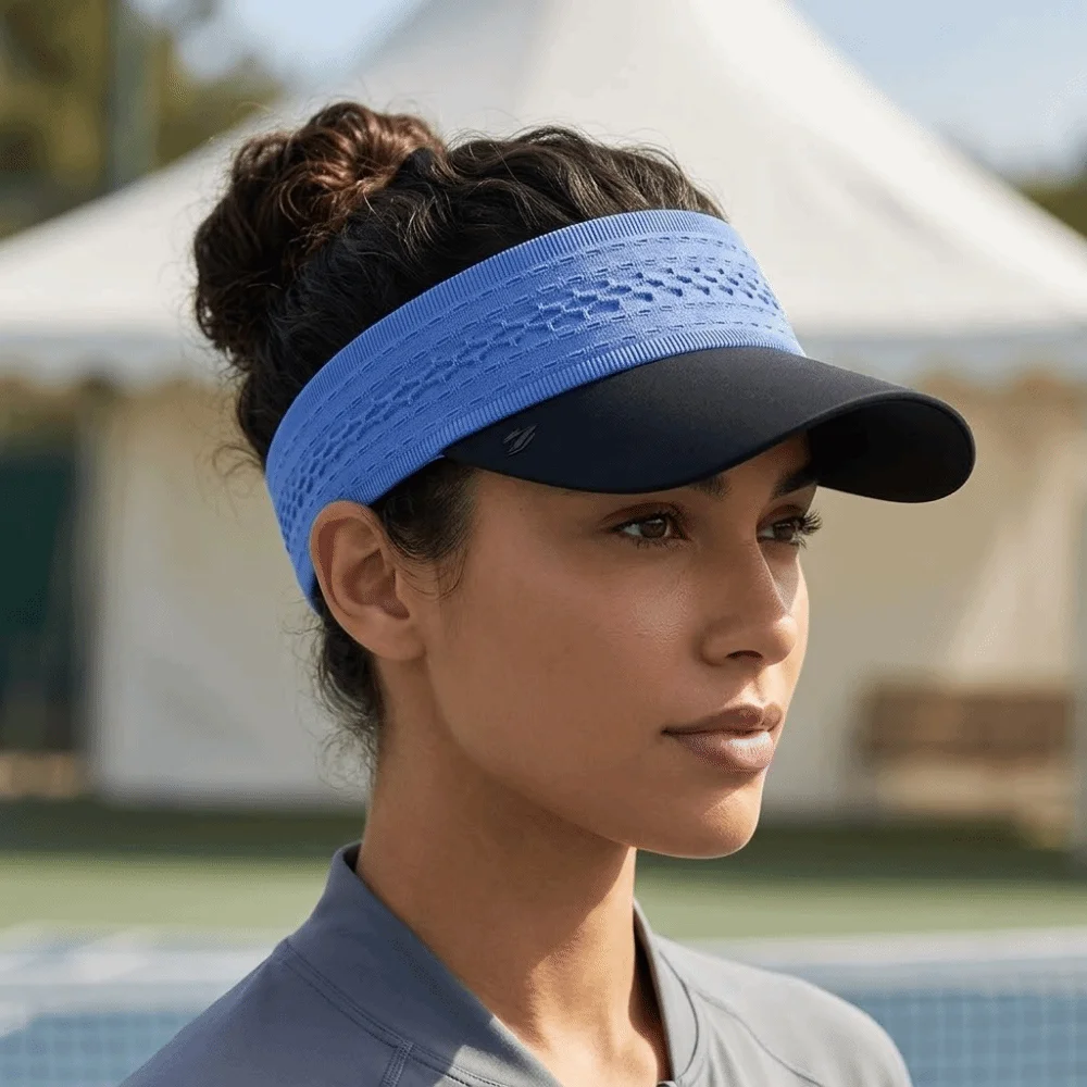 Wide Brim Multicolor Hairband Sun Hats UV Protection Sweat-absorbing Sun Visor Breathable Empty Top Sports Cap Summer Running