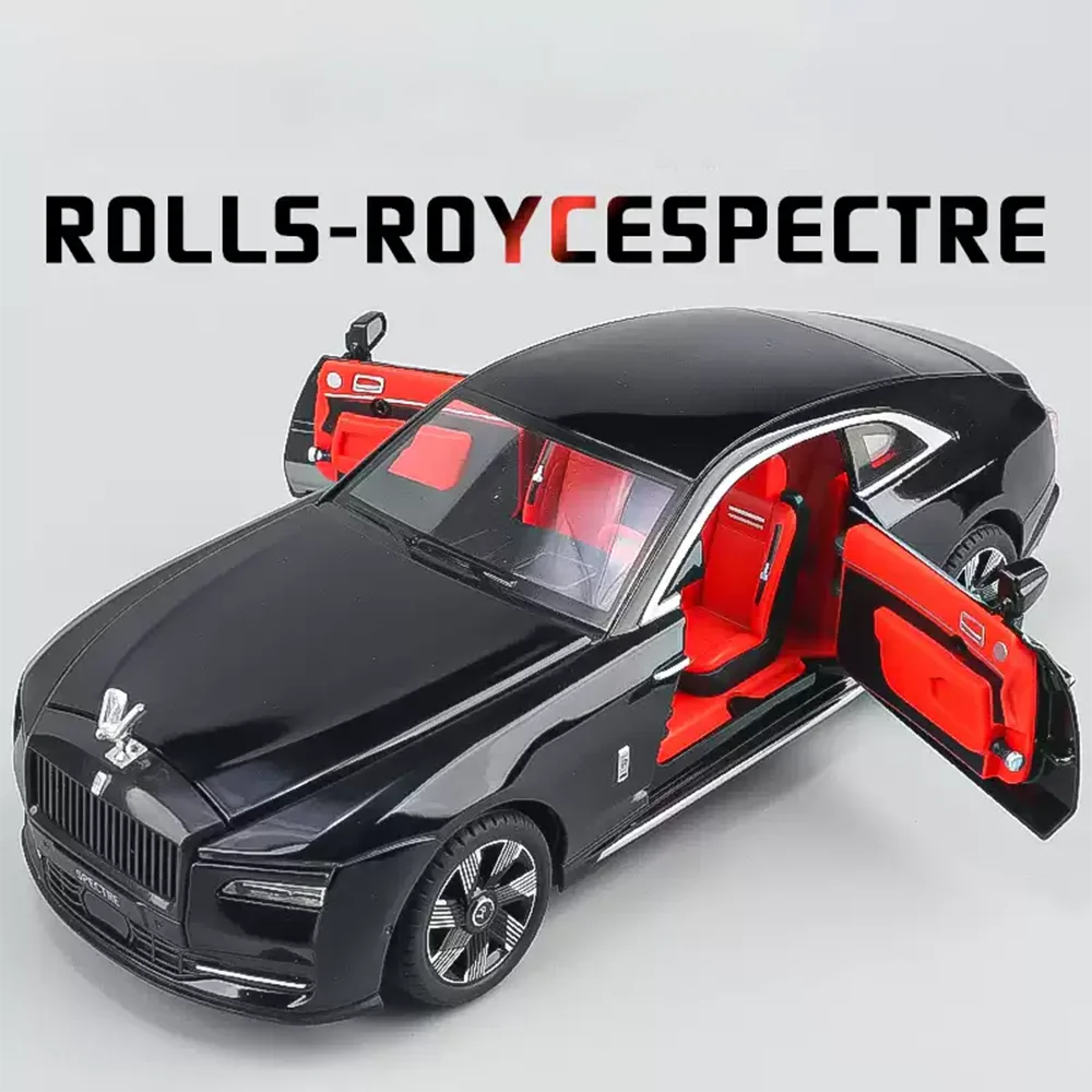 

1:24 Rolls Royce Spectre Dawn Toy Car Model Alloy Diecast Music Light Simulation Pull Back Supercar Models Desktop Ornaments
