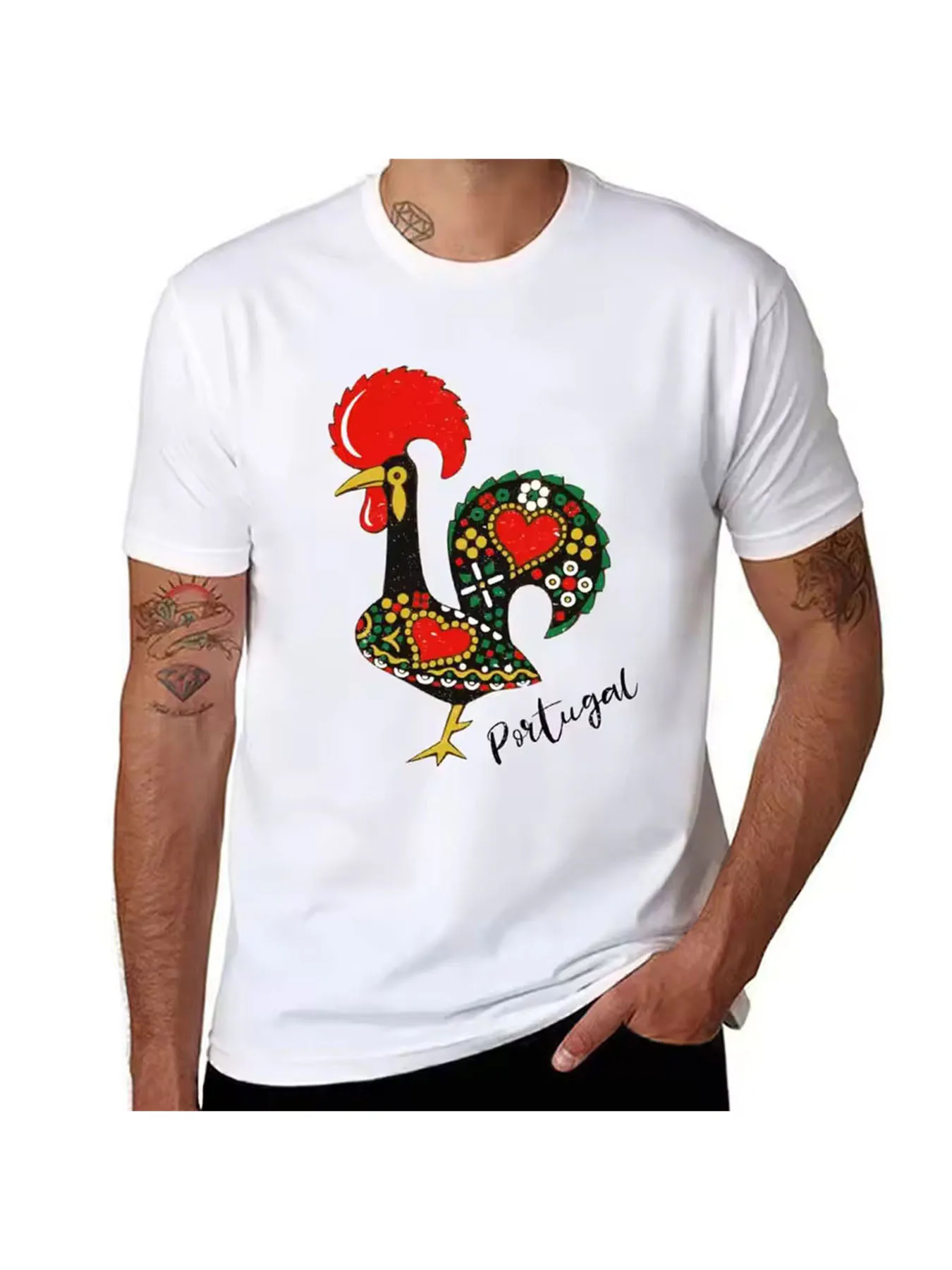 Galo De Barcelos De Portugal Portuguese Rooster T-Shirt Breathable Gym Short Sleeve T-Shirt