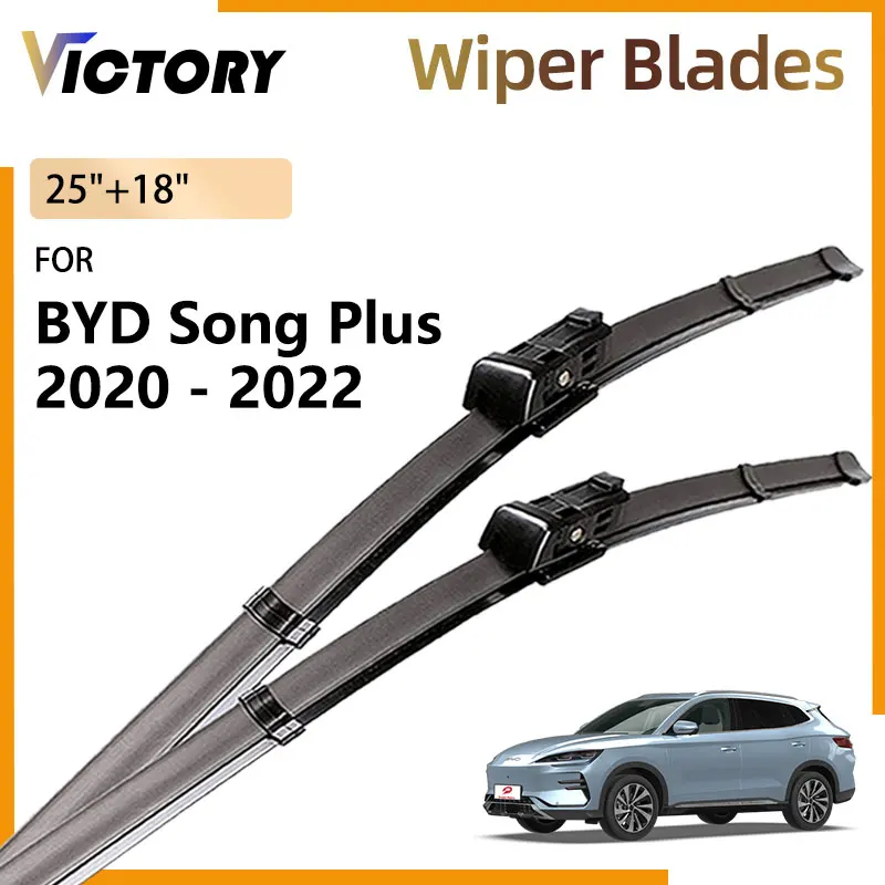 

For BYD Song Plus DM-i EV 2020 2021 2022 Seal U Accessories Car Front Wiper Blades Windshield Windscreen Window Brushes 25"+18"