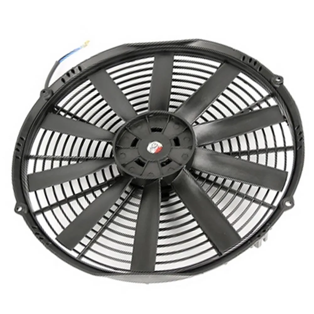 14 Inch Universal 24V Electric Condenser Cooling Fan 80W High Airflow For Hot Rod Muscle Car Heavy Light Truck