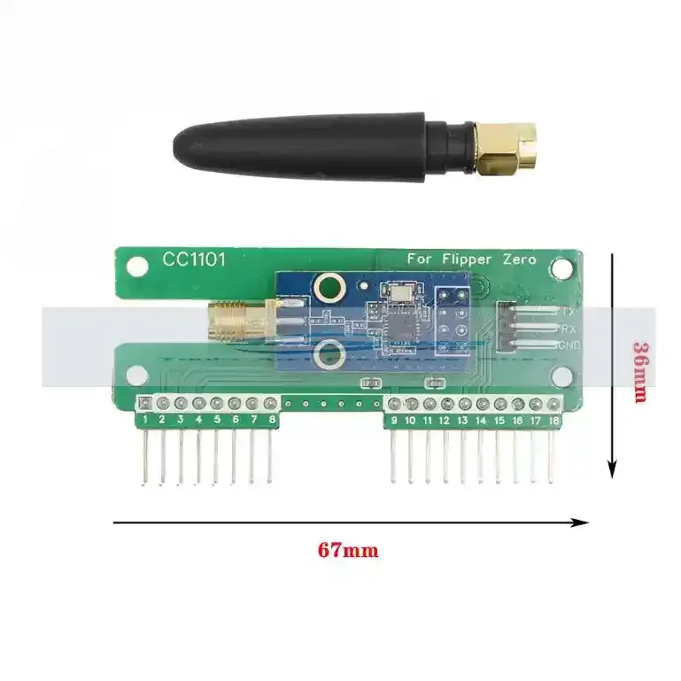 Applicable to   Flipper Zero CC1101 module subGHz module 433MHz