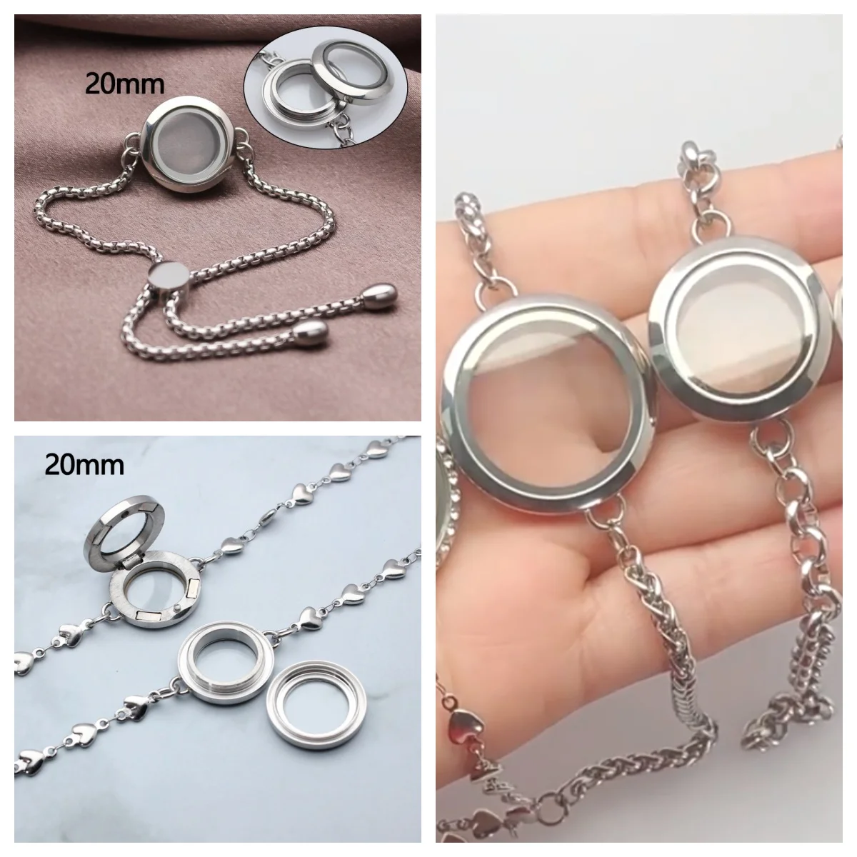 1Pc 20Mm Glass Lock…