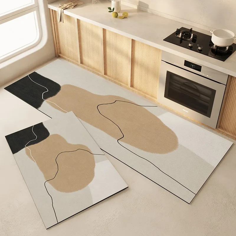 

Pvc Carpet for Kitchen Floor Mat Waterproof Geometric Patterns Home Decoration Rug Oil-proof Anti-slip Long Mats Alfombra Cocina