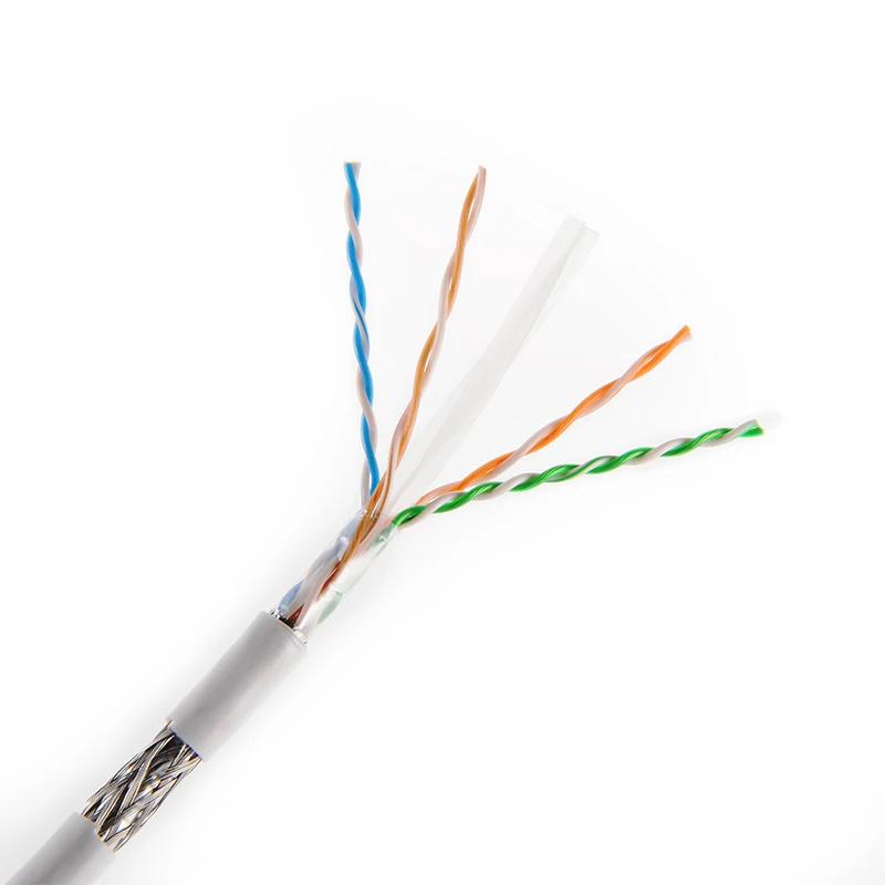 Cat6A Copper Communication Cables Cat 6A twisted pair Pvc Jacket Communication Cables pure copper shielded Cable