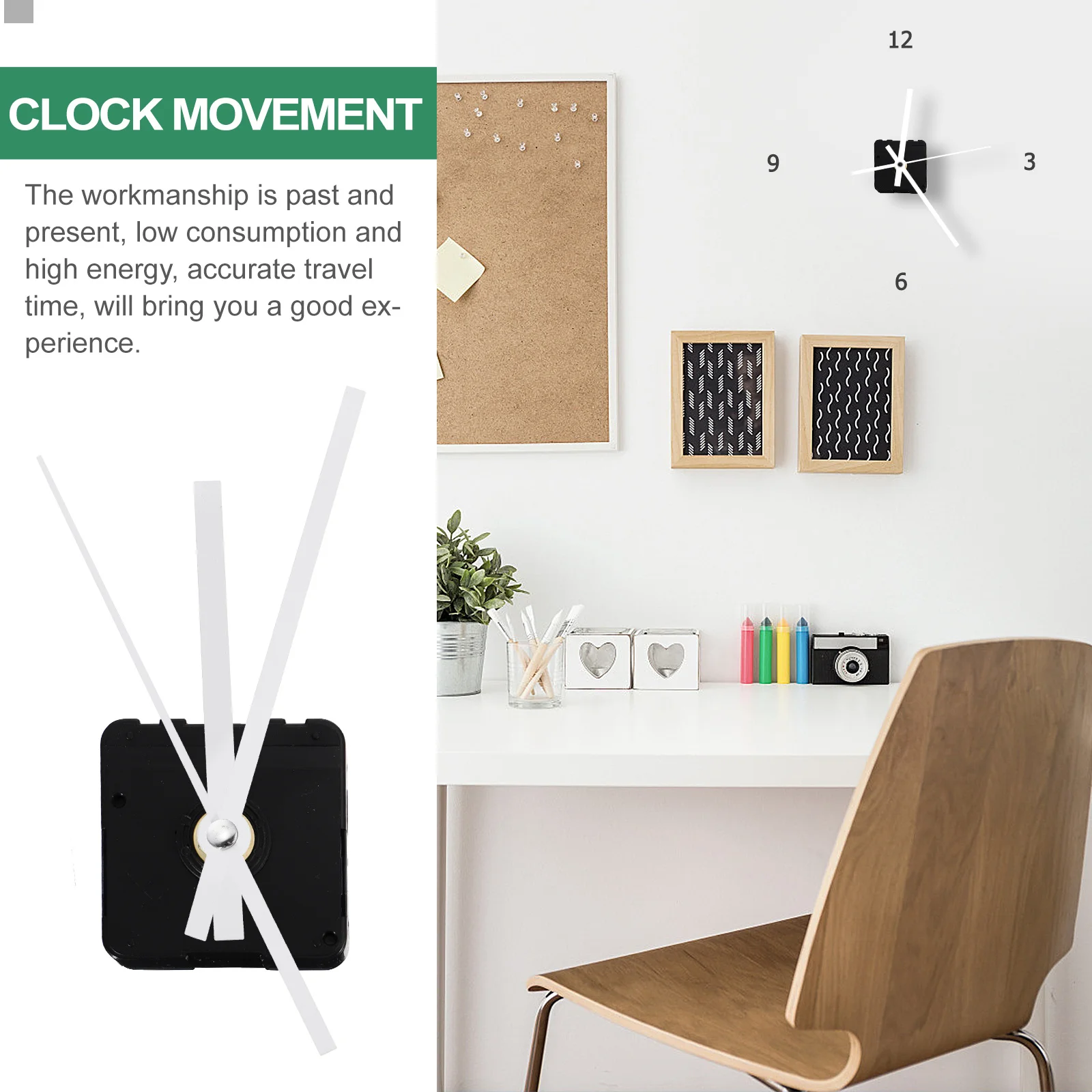 

Pro Clock Mechanism Replacement Silver Color Parts Replacementsiver Hands Kit Movement