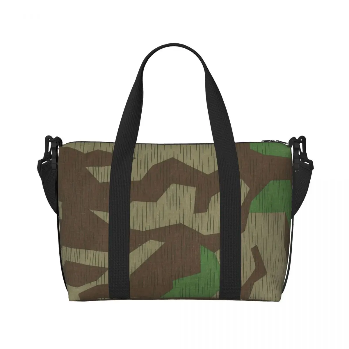 Custom Large Splittertarn Camouflage Splinter Camo Tote Bag Women Germany Military Shopping Shoulder Gym Beach Travel Bag