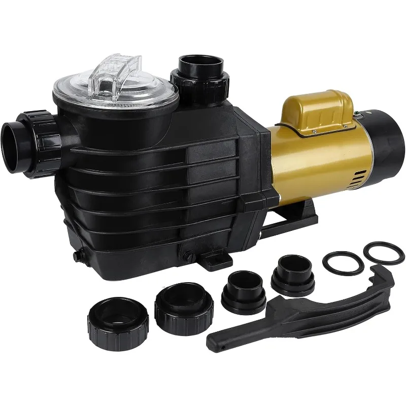 3HP Swimming Pool Pump Dual Speed In/Above Ground Water Pump, 8896GPH, 115V/230V High Flow Powerful Self Primming Swimming Pool