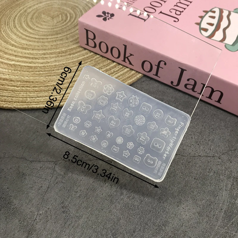 แม่พิมพ์ซิลิโคนลายการ์ตูนผีเสื้อสำหรับประดับเล็บ 1 ชิ้น อุปกรณ์ตกแต่งเล็บ DIY สำหรับทำเล็บ