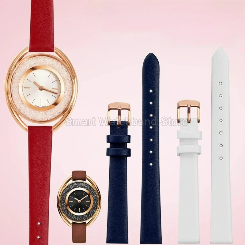 Se adapta a la muñeca, accesorios de reloj de cuero auténtico para mujer, correa de reloj Swarovski 5158517 5295326 5295358 5484373 5484067 5519226