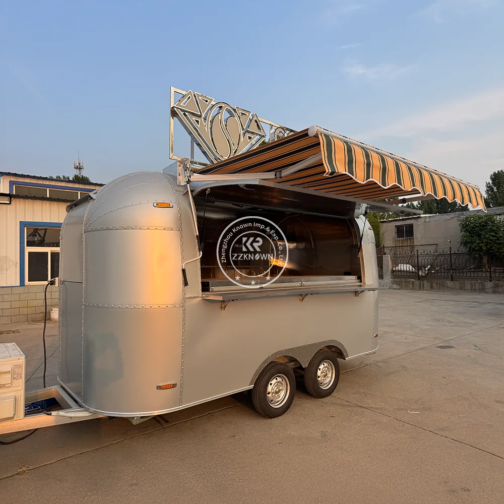 Custom Street Catering Truck Van Cart Bakery Dessert Coffee Kebab Food Trailer Full Kitchen Mobile Fast Food Truck For Sale