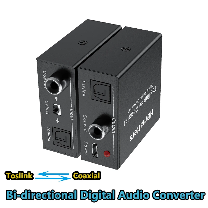 Toslink Coaxial Bi-directional Audio Converter SPDIF Toslink to Coaxial Audio or Coaxial to Toslink Digital Audio Converter