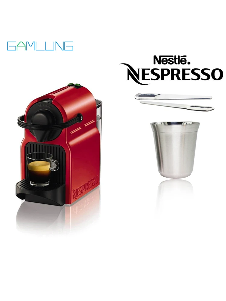 GAMLUNG Pixie Nespresso Espresso كوب قهوة من الفولاذ المقاوم للصدأ سعة 85 مل كوب لونغو مكون من قطعتين مع محرك #4