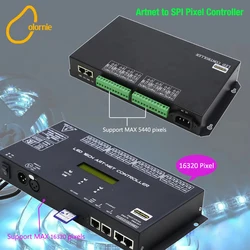 8port &16Port Artnet To SPI Pixel Controller DMX Decoder WS2811 WS2812 WS2815 For Led String Lights