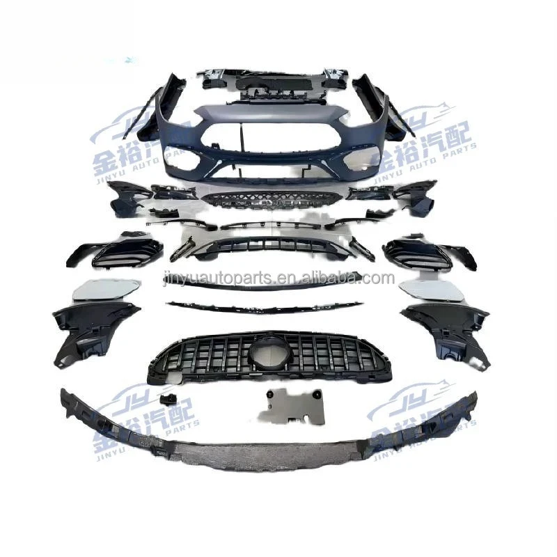 Cclass For   W C  Facelift Bodykit Upgr New Red Plastic Front and Rear Bumper