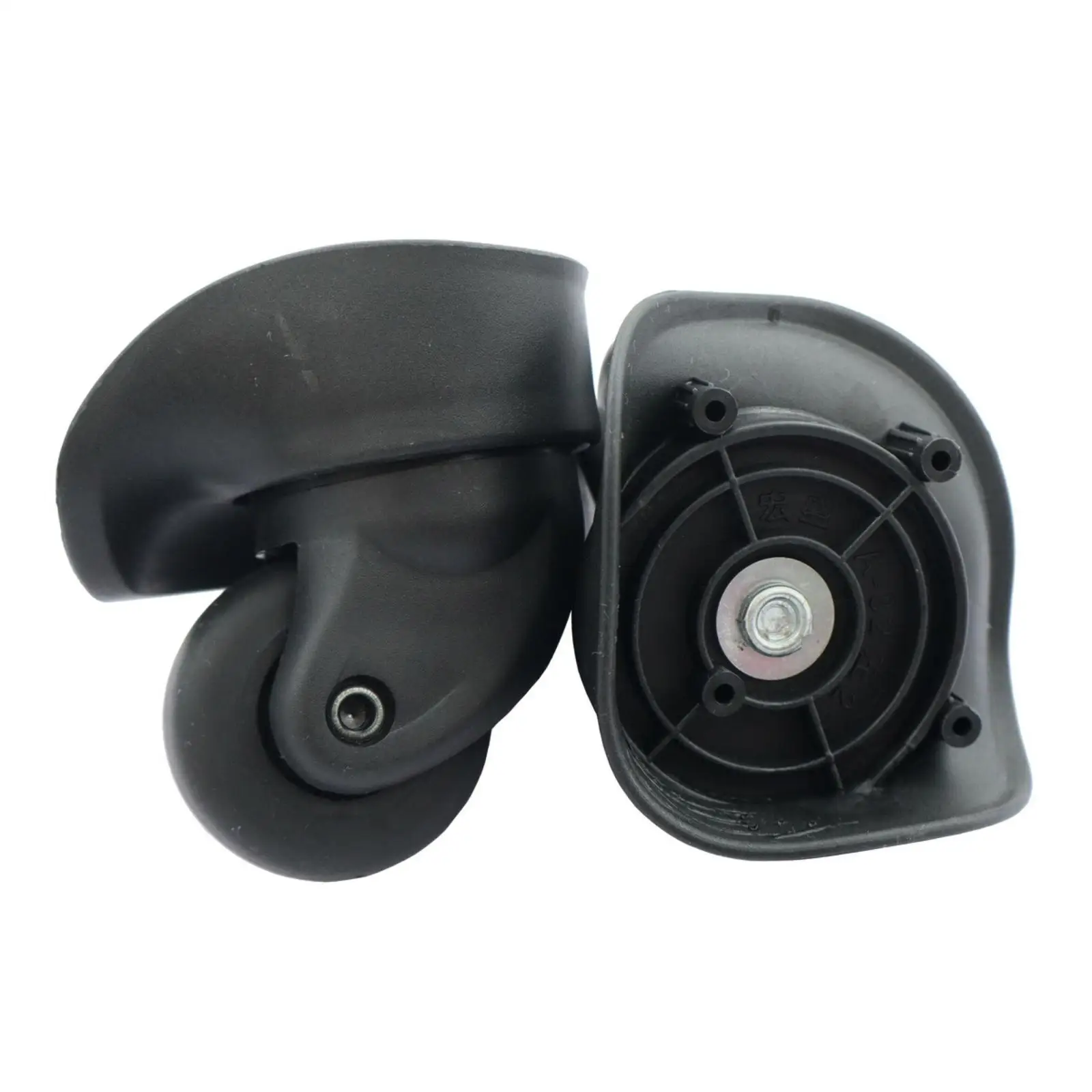 Luggage Caster Replacement Assembly Black Suitcase Wheel Replacement Travel Case Caster with Mounting Plate Easy to Install