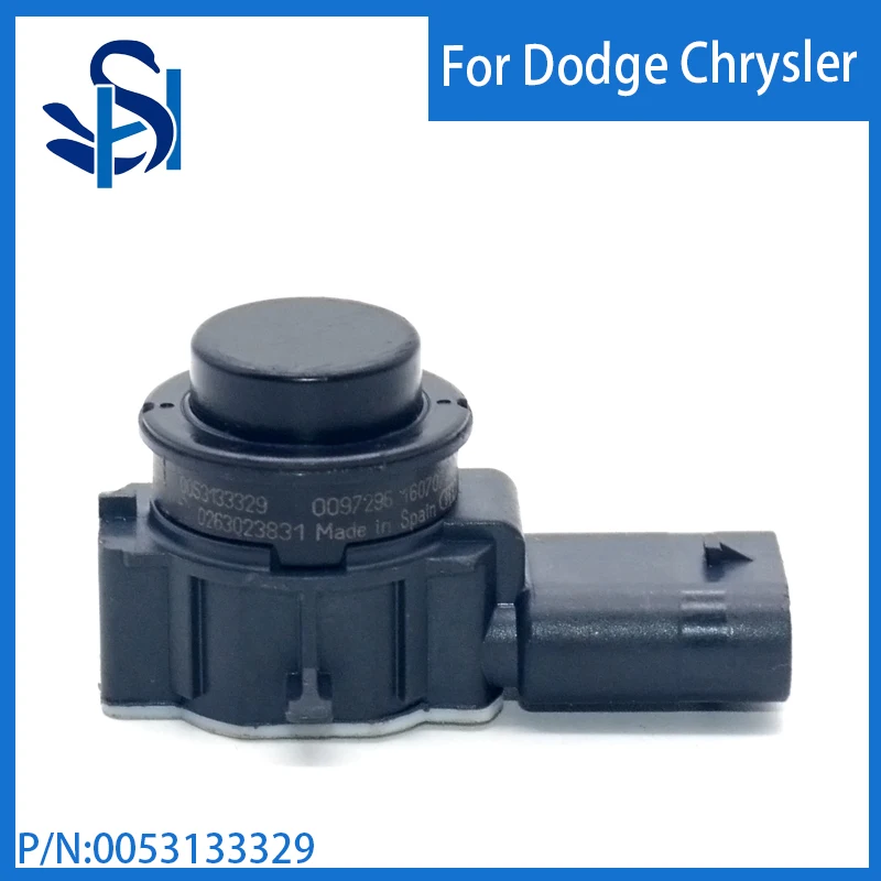 0053133329 PDC Sensor parkir warna Radar hitam untuk Dodge Chrysler Doblo Jeep Lancia Alfa