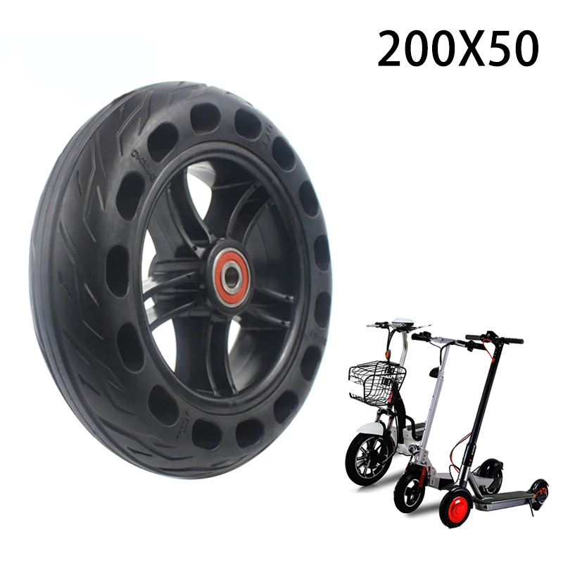 

200x50 Solid Tire Wheel for Electric Scooter Balance Car 8x2 Solid Wheel Explosion-proof Puncture Proof Tubeless Tyre Parts