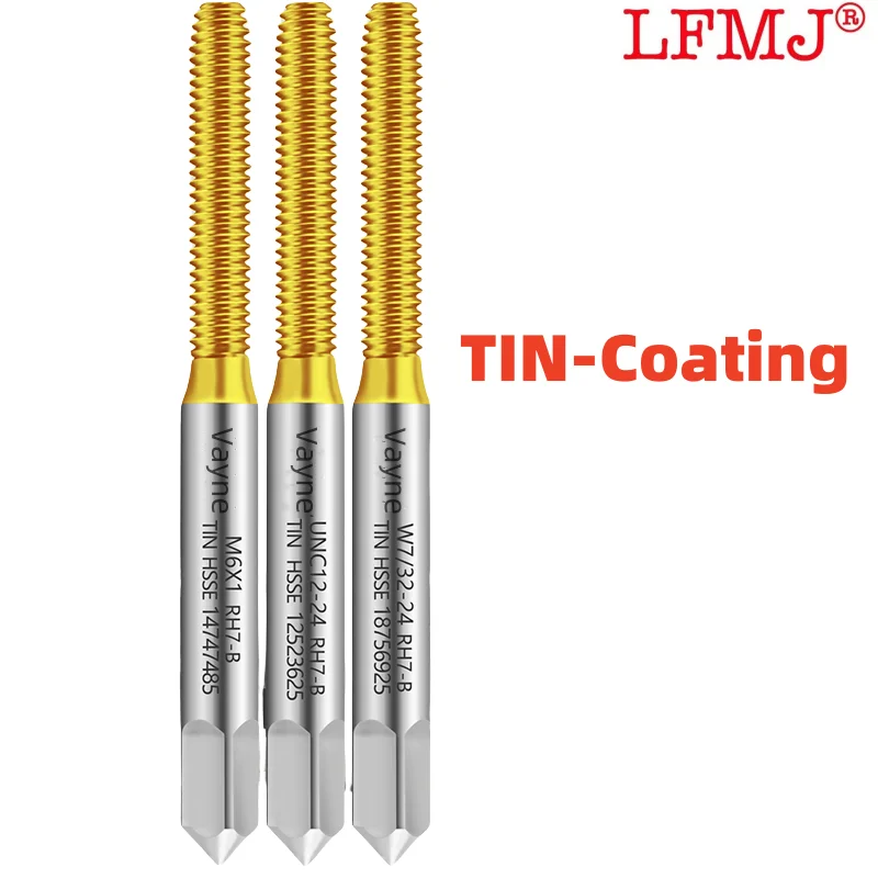 1PCS HSSE Metric/American nanocoating Forming /Roll Tap Left Hand M2M3M4M5M6M8M10M12 UNC UNF UNS10-24 1/4  Fine Screw Thread Tap