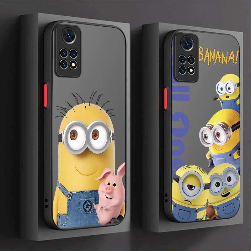 Cartoon M-Minions Case For Xiaomi Redmi Note 13 12 11 Pro Plus 4G 5G 12S 11S 10 10S 9 9S 8 13C 12C 10C Matte Hard PC Back Cover