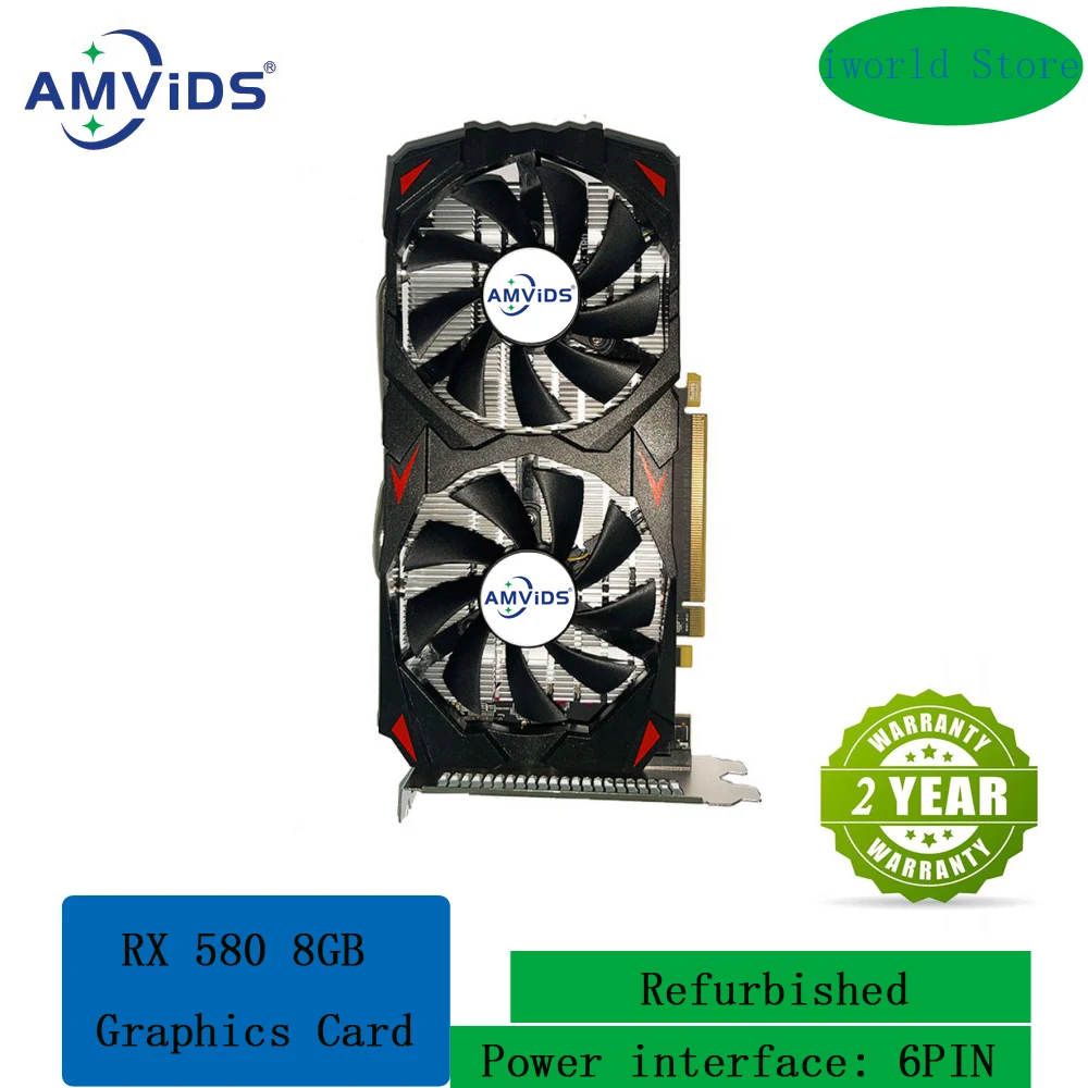 

RX 580 8GB 2048SP Graphics Cards 256Bit GDDR5 HDMI-Compatible DP Mining GPU AMD RX580 8G Computer Game Video Card