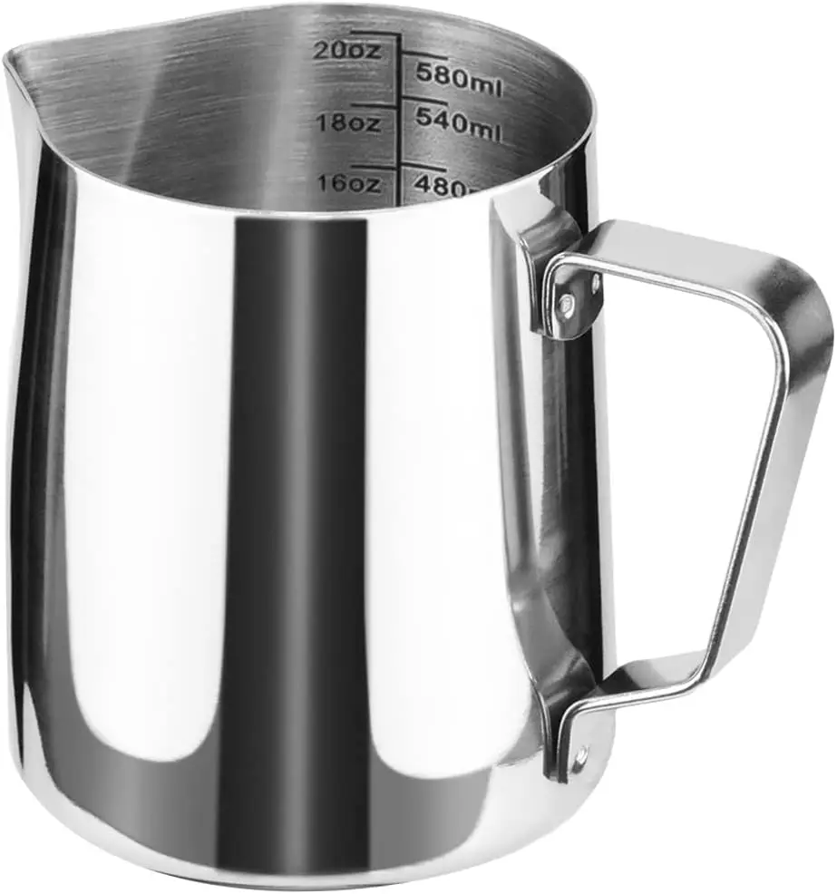 20oz Stainless Steel Milk Frothing Pitcher for Latte Art, Cappuccino, Coffee Creamer