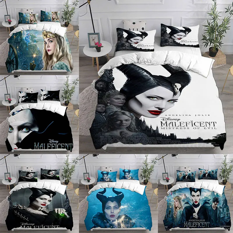 Maleficent Bedding Sets Comforter Quilt Bed Cover Duvet Cover Pillow Case 2-3 Pieces Sets Bedroom Decoration Home Supplies