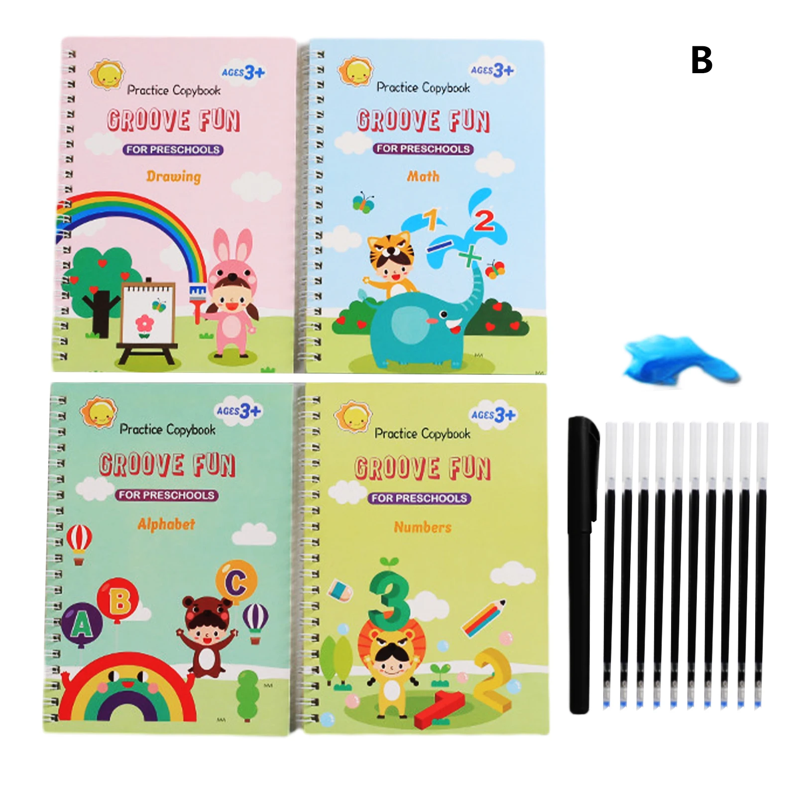 For Kids Smooth Writing Drawing Early Education Practice Copybook With Pen School Practicalfor MagicCalligraphy Reusable English