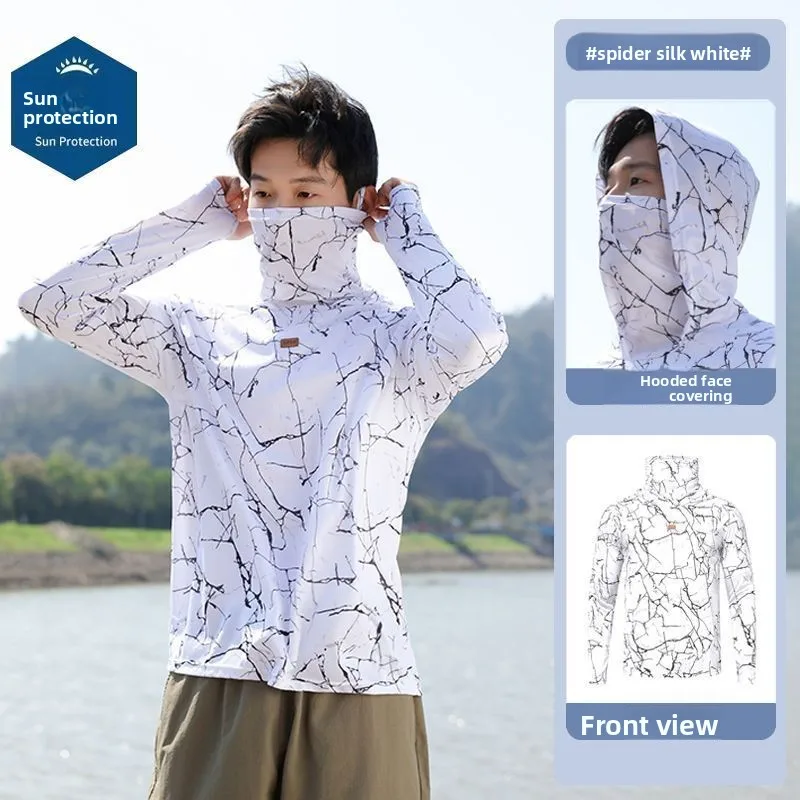 Fashion 2026 Mesh Ice Silk Sunscreen Men's Summer Ultra-thin Camouflage Fishing Breathable Ice Silk Quick-drying Fishing Clothes